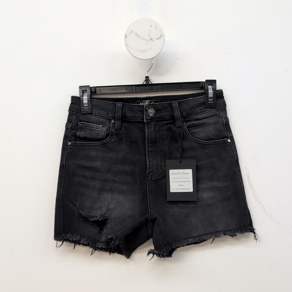Wild Oak Boutique High Rise Clayton Risen Shorts Size Small Vintage Black